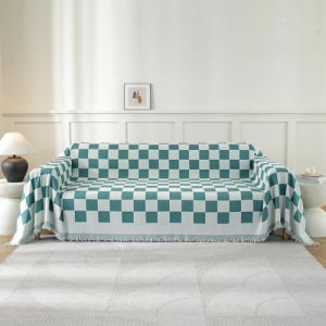 Ystyle Couvre Canapé, 180x230 CM, Jeté De Canapé Grande Taille, Housse De Canapé 1/2/3/4 Places, Jete De Canape, Universelle Protege Canape, Recouvre Canape Couverture Canape, Vert Lac (YSTYLE HOME, neuf)