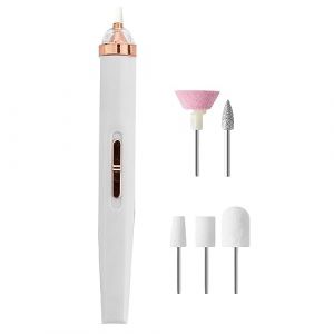 Lime à ongles électrique rechargeable 5 W, lime à ongles sans fil 150 mAh, 5 têtes de perceuse, outils électroniques de pédicure portables, manucure en métal rechargeable pour ongles en gel acrylique (queen'style, neuf)