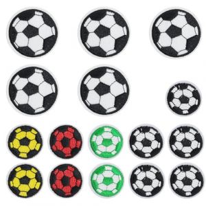 Ecussons de Broderie de Football, Thermocollant Enfant Écusson, Thermocollant en Forme De Ballon de Foot, Lavables, pour Vêtements, Diy Décoration, Sacs à Dos, Écharpes,T-Shirt, Jeans[16 PCS] (guangzhoushuangfengmaoyiyouxiangongsi, neuf)