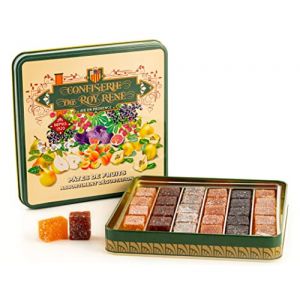 LE ROY RENÉ Epicerie Fine - Pâtes de fruits : (Lot de 2, 30 pâtes de fruits Assortiment Tradition - Coffret boite métal 360g) (Agathastock, neuf)