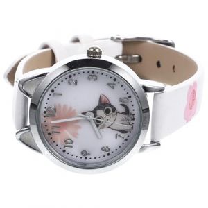 POPETPOP Montre &eacute;tanche pour Enfants, Montre Intelligente &eacute;lectrique Blanche avec Motif Chat, d'anniversaire pour Les Petites Filles et Les &eacute;tudiantes, Blanc, 22X1.4CM, Mode (Gaporgira, neuf)