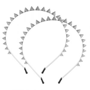Alipis Lot de 2 serre-t&ecirc;tes &agrave; rivets punk : cerceau &agrave; cheveux gothique &agrave; pointes avec clous en m&eacute;tal, accessoires pour cheveux pour femmes, festival, cosplay, mascarade, d&eacute;coration (Dahlia Oiye, neuf)