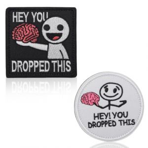 ROKZELT Lot de 2 Humour Patch Thermocollant,Ecusson Thermocollant,Coudre sur Fer sur Les Patchs Applique,Patchs de Broderie R&eacute;tro &agrave; la Mode,Pour D&eacute;corer Sacs en Toile, V&ecirc;tements, Jeans, Chaussures (ZHANG GUOQIANG SHOP, neuf)