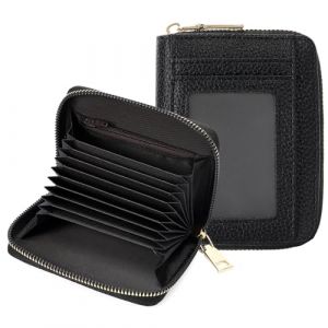 GAEKEAO Petit Portefeuille Femme en Cuir, Porte Carte avec Protection RFID, avec Fermeture &eacute;clair, Petit Porte Monnaie Femme avec 11 Compartiments et Fen&ecirc;tre pour Carte D'identit&eacute; (GZPEIY, neuf)