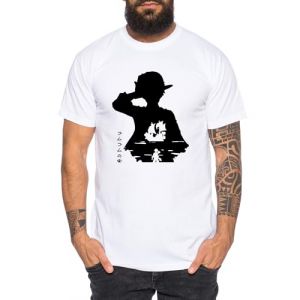 Luffy in Luffy - T-Shirt Homme Chapeau de Paille Luffy Zoro One Monkey D. Pirate Ace Piece Goku Anime Ruffy, Taille:3XL, Couleur:Blanc (TeeKiki, neuf)