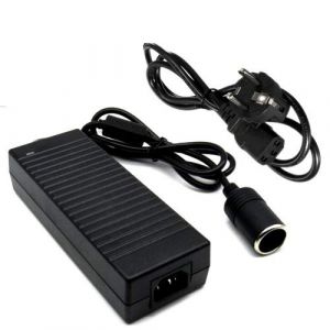 Top Chargeur * Convertisseur Transformateur Adaptateur Alimentation Chargeur AC 230V vers DC 12V 10A 120W Prise d'Allume Cigare de Voiture pour Glacière Électrique Aspirateur Main Gonflage de Pneu (Top Chargeur, neuf)