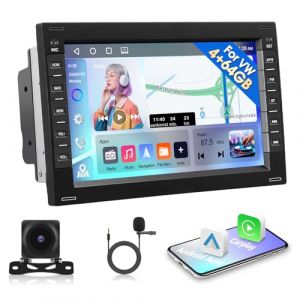 [4G+64G] Autoradio Motorsi Android 15 pour Volkswagen/Polo/Passat/VW Golf 5 6, &eacute;cran Tactile HD 7'' Autoradio Carplay sans Fil avec GPS, Android Auto, USB, FM/RDS, EQ, cam&eacute;ra de recul. (podofo Shop, neuf)