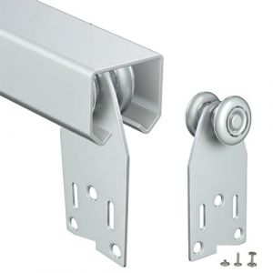 Rail Coulissant Monorail en Fer Galvanisé pour Bâches, 3 x 2,95 cm Complet Coulissants, Personnalisable, Système de Glissement avec Rail Guide pour Toile Coulissante pour Pergola (L. 150 CM) (Tendeevolution, neuf)
