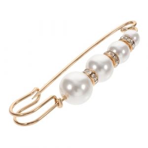 BESTYASH broche pinces cheveu barrette hair pin epingles à nourrice pearl brooch hair bow Épingle à nourrice barettes châle de perles bijoux en strass femmes goupille bijoux femme Golden (Feast of Yan, neuf)