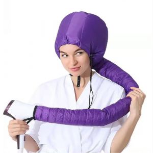 Casque pour Séchage Cheveux, Accessoire de Sèche-cheveux Amélioré, Chapeau de Sèche-cheveux Réglable, Capot de Séchage Réglable Pour Sèche-cheveux à Main, Convient à Tous Les Types de Tête (Violet) (SYXLS, neuf)