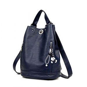 DEERWORD Femme Sac a Dos Sacs à Main Portés Bandouliere Feminin Ados Original PU Cuir 6462 1pc Ensemble Bleu (WUJUNWEI LTD, neuf)