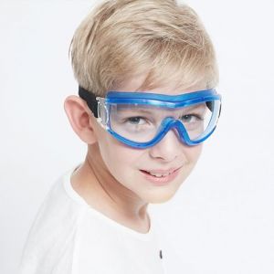 MOVNUOCA Lunettes de protection, pour enfants de 5 à 12 ans, anti-chocs, anti-buée, sangle réglable, pour jeux Nerf, bleu 1 (Movnuoca safety glasses, neuf)