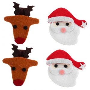 TOYANDONA 4pi&egrave;ces Pince &agrave; Cheveux D&eacute;corative de No&euml;l de Pinces pour Accessoires de Coiffure pour F&ecirc;tes de Fin Ann&eacute;e (Y HEART, neuf)