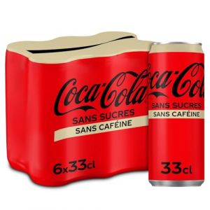 COCA-COLA – Soda Cola Sans Caféine et Sans Sucres, Plaisir Léger et Rafraîchissant (Pack 6x33cl) (Marché Parisien, neuf)