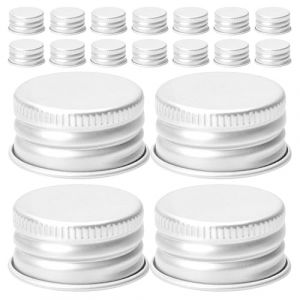 SAFIGLE 100pi&egrave;ces Mini Couvercles Aluminium Couvercles &agrave; Vis &Eacute;tanches pour Bocaux Bouchons Filet&eacute;s de Rechange &agrave; Vis pour Bocaux Verre &agrave; Aluminium Bouchon pour Flacon de Lotion (Grand Di, neuf)