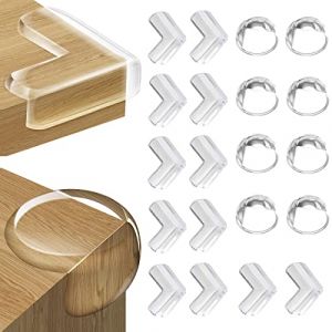 FUHOMI 20 PCS Coin de Table Protection Bebe Protection Protege Coin de Table Bebe Meuble B&eacute;b&eacute; Protection Angle de Table avec Une Super Colle Am&eacute;lior&eacute;e, pour Securite Enfant S&eacute;curit&eacute; Domestique (FUHOMI, neuf)