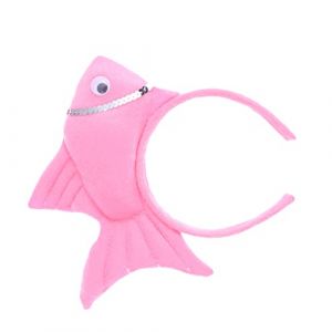 MAGICLULU Serrage-Tête Poisson Rouge Garçon et Unisexe Costumes Halloween Bandeau Animalière Accessoire de Fête Atmosphère Amusante Poisson 3D (PanYuan Electronic, neuf)