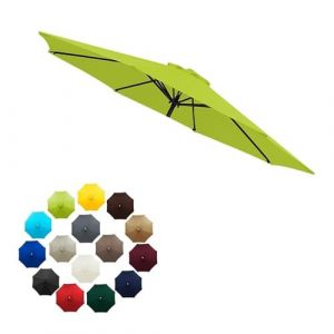 SMELEDFCFK Tissu De Rechange Pour Parasol D'extérieur Pour Parasol 6 Baleines/8 Baleines, 2/2.3/2.5/2.7/3m Toile De Parasol De Jardin, Housse De Rechange Pour Parasol Universelle(Grass Green,(10FT)3m/ (Yingrui Chang, neuf)