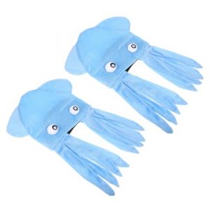 SUPVOX Lot de 2 Chapeaux Pieuvre Amusants Bleu Taille Unique en Tissu Doux Confortable Accessoires de D&eacute;guisement pour Adultes et Gar&ccedil;on et Filles pour F&ecirc;tes Halloween et Voyages (Curve Saver, neuf)