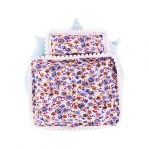 Linge de lit pour poupée Labubu V1V2V3 - 17 cm - Mini oreiller - Couette en caoutchouc - Revêtement en peluche - Accessoires cadeau (Haoyuanbai, neuf)