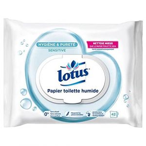 Lotus Papier Toilette Humide Sensitive 42 Lingettes (lot de 12 paquets soit 504 lingettes) (PARA BELLE, neuf)