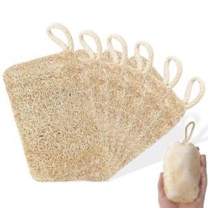 Éponges de Luffa Naturelles, 6 Pièces Loofah Naturel Entier Loofah, Éponge Loofah en Fibres Végétales Biodégradables pour Salle de Bain et Douche (CAI  CHENGGUO DE DIAN, neuf)