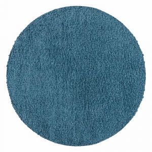Tapis Shaggy &agrave; Poils Longs pour Le Salon - Facile d'entretien - Certifi&eacute; Anti-dommages - Hauteur des Poils : 3 cm - Certifi&eacute; &Ouml;ko-Tex Standard - Dimensions : 160 cm - Rond - Couleur : Turquoise (carpetsale24, neuf)
