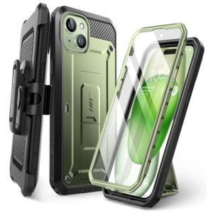 SUPCASE Unicorn Beetle Pro Coque pour iPhone 15 (Version 2023) 6,1", Coque int&eacute;grale Robuste avec Protecteur d'&eacute;cran int&eacute;gr&eacute;, b&eacute;quille et Clip de Ceinture (Guldan) (SUPCASE & i-Blason Store, neuf)