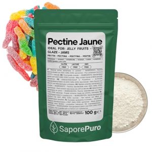 SaporePuro Pectine Jaune 100 g &ndash; G&eacute;lifiant Naturel &agrave; Haut Pouvoir G&eacute;lifiant pour Confitures et Gel&eacute;es &ndash; SANS GLUTEN (Gioia Group S.r.l., neuf)