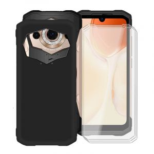 KJYF Coque pour Doogee S99 (6.30"), avec [3 x Protecteur D'&eacute;cran en Verre Tremp&eacute;], Noir Antichoc Souple Silicone TPU Housse Etui, pour Doogee S99 Cover Case - Simple (KuangHuanHuan, neuf)