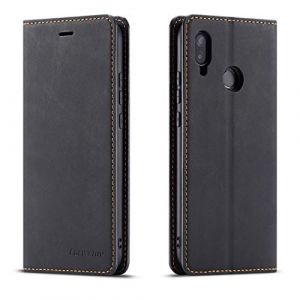 QLTYPRI Coque pour Huawei P20 Lite, Housse en Cuir Premium PU Portefeuille Etui, [Fentes pour Cartes] [Fermoir Magnétique] [Stand Fonction] Flip Coque pour Huawei P20 Lite - Noir (zhihen, neuf)
