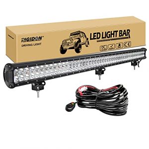 RIGIDON 110 cm 288W led light barre avec Faisceau de C&acirc;blage kit, 44 pouces 12V 24V barres d'&eacute;clairage, lumineuse lampe pour offroad V&eacute;hicules Voiture camions 4x4,6000K rampe de phare (Sanyue-EU, neuf)