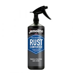 JENOLITE Convertisseur de Rouille Liquide en Spray avec Distributeur | 1 Litre | Traitement Antirouille Métal | Convertisseur de Rouille et apprêt | Idéal pour Voitures et Autres Surfaces Métalliques (JENOLITE, neuf)