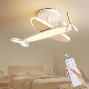 Epochglo Plafonnier LED &agrave; intensit&eacute; variable pour chambre d'enfant, 40 W, plafonnier LED avec t&eacute;l&eacute;commande 3000 K-6500 K, &eacute;clairage de plafond LED moderne pour avion, pour chambre &agrave; coucher (ARVALDS RONIS, neuf)