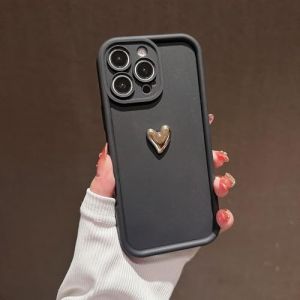 hdqICase Compatible avec Honor X5c Plus &ndash; Coque T&eacute;l&eacute;phone avec C&oelig;ur 3D Dor&eacute; &Eacute;lectroplaqu&eacute;, Housse Souple TPU Mat Int&eacute;grale (hdq EU, neuf)