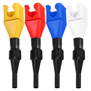 ZSSZD Lot de 4 Entonnoir &agrave; Carburant, Entonnoir Essence Flexible Pliable, Entonnoir Huile Moteur en Plastique &agrave; Long Goulot, Outil de Drainage pour Moto Voiture Liquide de Refroidissement (ZSSZD, neuf)
