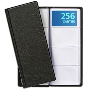 Praknu Porte Cartes de Visite pour 256 Cartes avec Int&eacute;rieur Transparent - Rangement Carte de Visite &agrave; usage Professionnel ou Personnel - Pratique (Niboline, neuf)