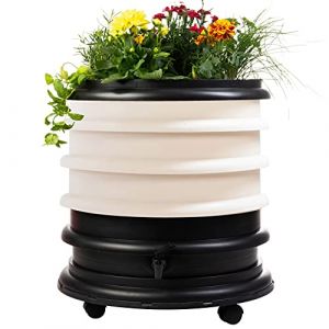 WORMbox | Lombricomposteur 3 Plateaux Ivoire + Jardinière | 48 litres | Compostez Vos déchets organiques, Les vers de Terre/lombrics produisent du lombricompost (Ferme du Moutta, neuf)