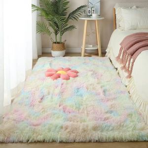 Tapis Chambre Shaggy Tapis pour Salon Tapis Moelleux, Tapis Lavable en Machine, Antid&eacute;rapant Tapis Chambre Adulte, pour Couloir, Descente de Lit,Multicolor,50&times;160cm (TaiYuanYiHeMaoYiYouXianGongSi, neuf)