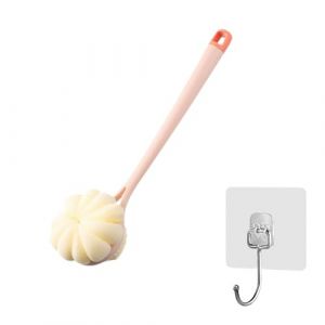 Brosse de Bain, Brosse dos Douche Long Manche pour Homme et Femme, Brosse Dos Exfoliante 2 en 1 avec Fleur de Douche, avec 1 Crochets, Massage Corps, Brossage Humide et Sec (Rose) (qingzeyuan, neuf)