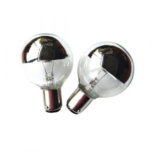 xyunluk Lot de 10 Ampoules BA15d &agrave; Double Contact 24 V 25 W 50 W adapt&eacute;es aux Lampes chirurgicales 24 V 25 W H016164 Demi-Bol argent&eacute; sans Ombre(24V 50W) (YFcaiheng, neuf)
