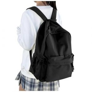 HYC00 Sac a Dos Scolaire Fille Lycee Ados Sac &agrave; Dos Coll&egrave;ge Gar&ccedil;on Sacs &agrave; dos Unisexe Loisir Backpack Sacs &eacute;cole Scolaires Cartables Daypacks Universit&eacute; l&eacute;ger College Pack Bookbag School Bag, Noir (SUNMOP, neuf)