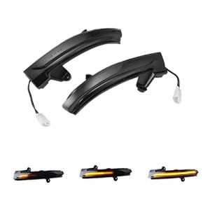 LEDFEWAG 2 pièces LED Feux de jour Clignotant Latéraux Dynamique Ambre Rétroviseur Compatible pour Renault Megane 4 IV Talisman Clio 5 V (NMXPW, neuf)