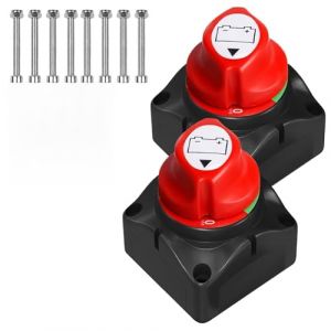 2 Pi&egrave;ces Coupe Circuit Batterie, Coupe Batterie, 12V, 24V, 48V, 275A, Interrupteur D'isolateur De coupe Batteries, Master Switch batterie, Interrupteur De D&eacute;connexion De Batteries Pour Voitur Bateau (ALFAXCELE, neuf)