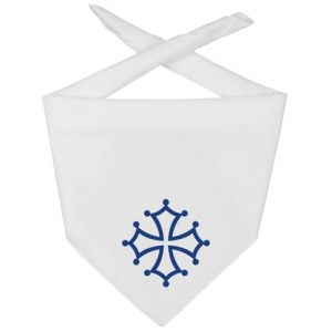 Bandana - Foulard - Féria Occitanie, Occitan (Croix Occitane blanc, Taille Unique) (Boxer homme, neuf)