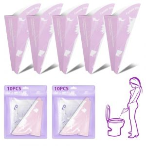 OFFCUP 20 Pi&egrave;ces Urinoir Jetable Femme, Urinoir en Papier Pliable, Entonnoir pour Pipi Debout, Propre et Hygi&eacute;nique Portable Urinoir Femme pour Camping Grossesse Voyage Randonn&eacute;e Longs Trajets (HOOCHE, neuf)
