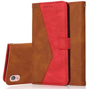 Radoo Coque pour Sony Xperia L1, Housse &Eacute;tui en PU Cuir Portefeuille Antichoc &Eacute;tui &agrave; Rabat Clapet Protection Magn&eacute;tique Flip Cover Wallet Case avec Carte Fentes, Fonction Stand (Brun Rouge&acirc;tre) (Youcente, neuf)