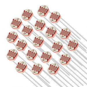 Chanzon 20 pièces 5mm 1 Ω ohm photorésistance LDR résistance 5528 GL5528 photoconducteur dépendant de la lumière 20 pièces Photo sensible à la lumière (Chanzon FR, neuf)