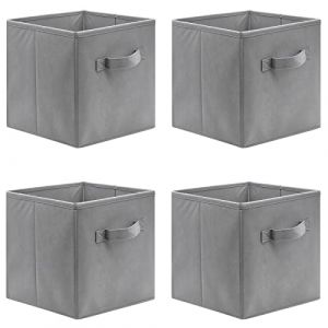 Sosayet Lot de 4 cubes de rangement pliants, 26 x 26 x 28 cm Bo&icirc;tes de Rangement Ouvertes en Textile Non-Tiss&eacute;, Tiroir en Tissu, pour jouets V&ecirc;tements (MASSA JACOPO  S.R.L., neuf)