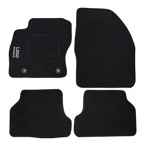 Auto Accessori Lupex | Ensemble de 4 Tapis de Voiture Compatibles avec Focus deuxième série (2005-2011) avec 2 Clips de Fixation, Tapis de Sol Auto en Forme, Broderie Côté Conducteur, Antidérapant (LUPEX SHOP, neuf)